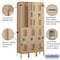 Salsbury Industries Wardrobe Locker, 36" W, 12" D, 78" H, (3) Wide, (6) Openings, Tan 72362TN-U - alternate 2